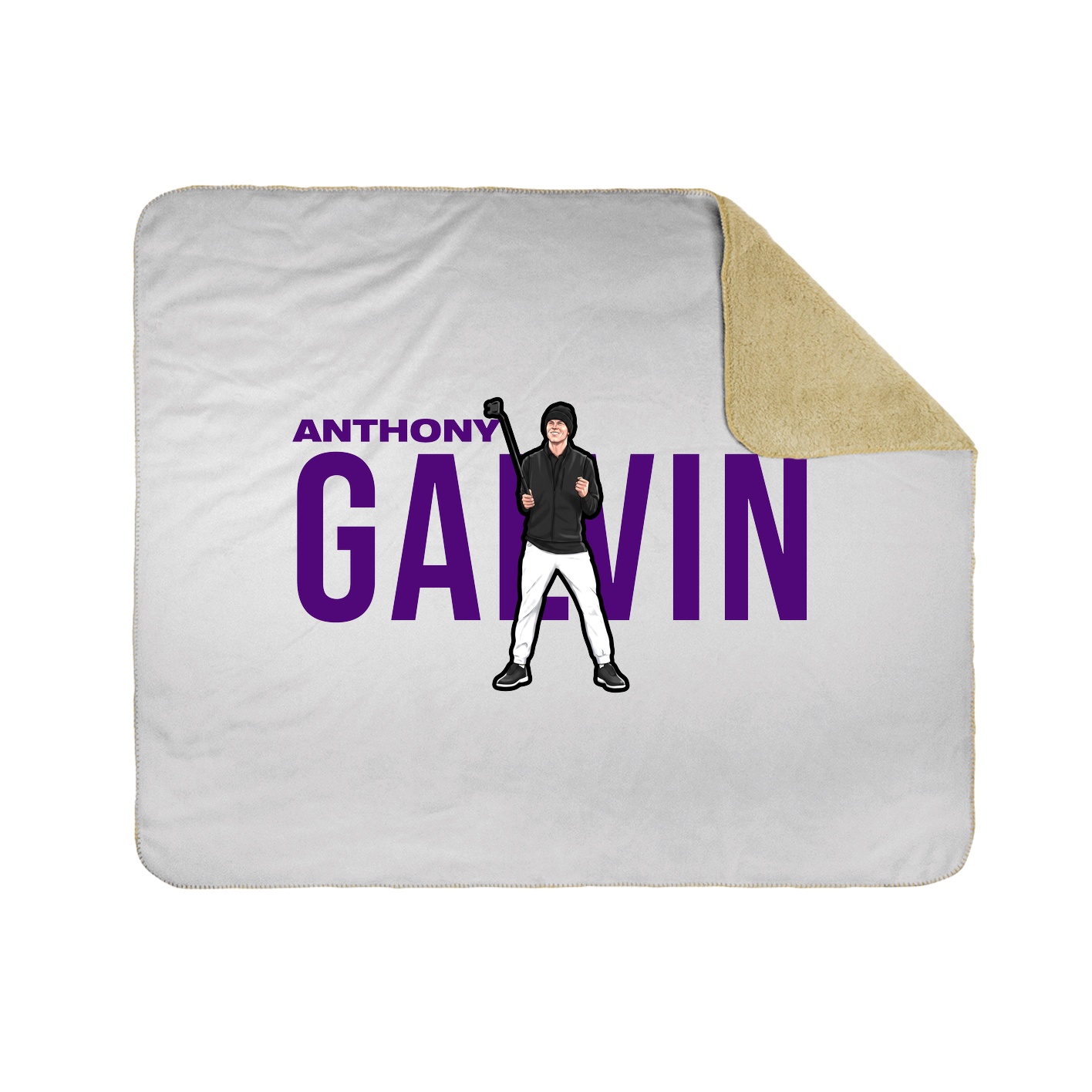 Throw Blanket — Player Name in White