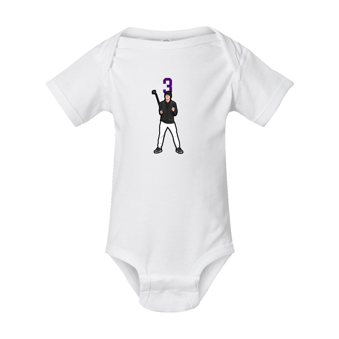 Baby Onesie — Number Top in White