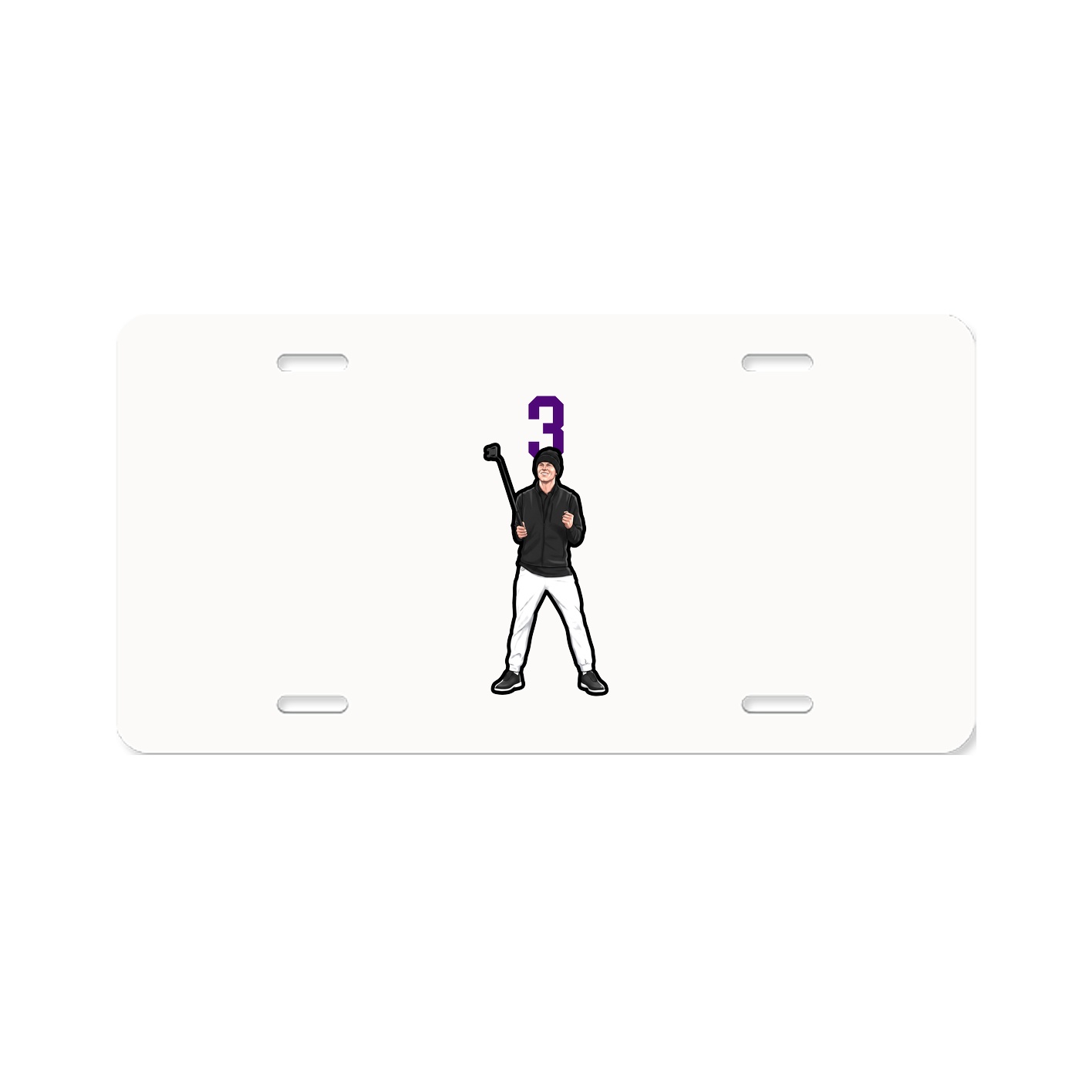 License Plate — Number Top in Classic