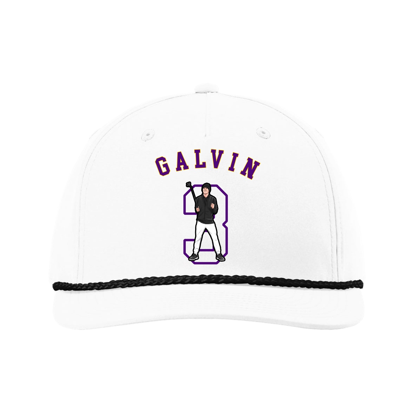 Five-Panel Classic Rope Cap — Shirsey Arch in White