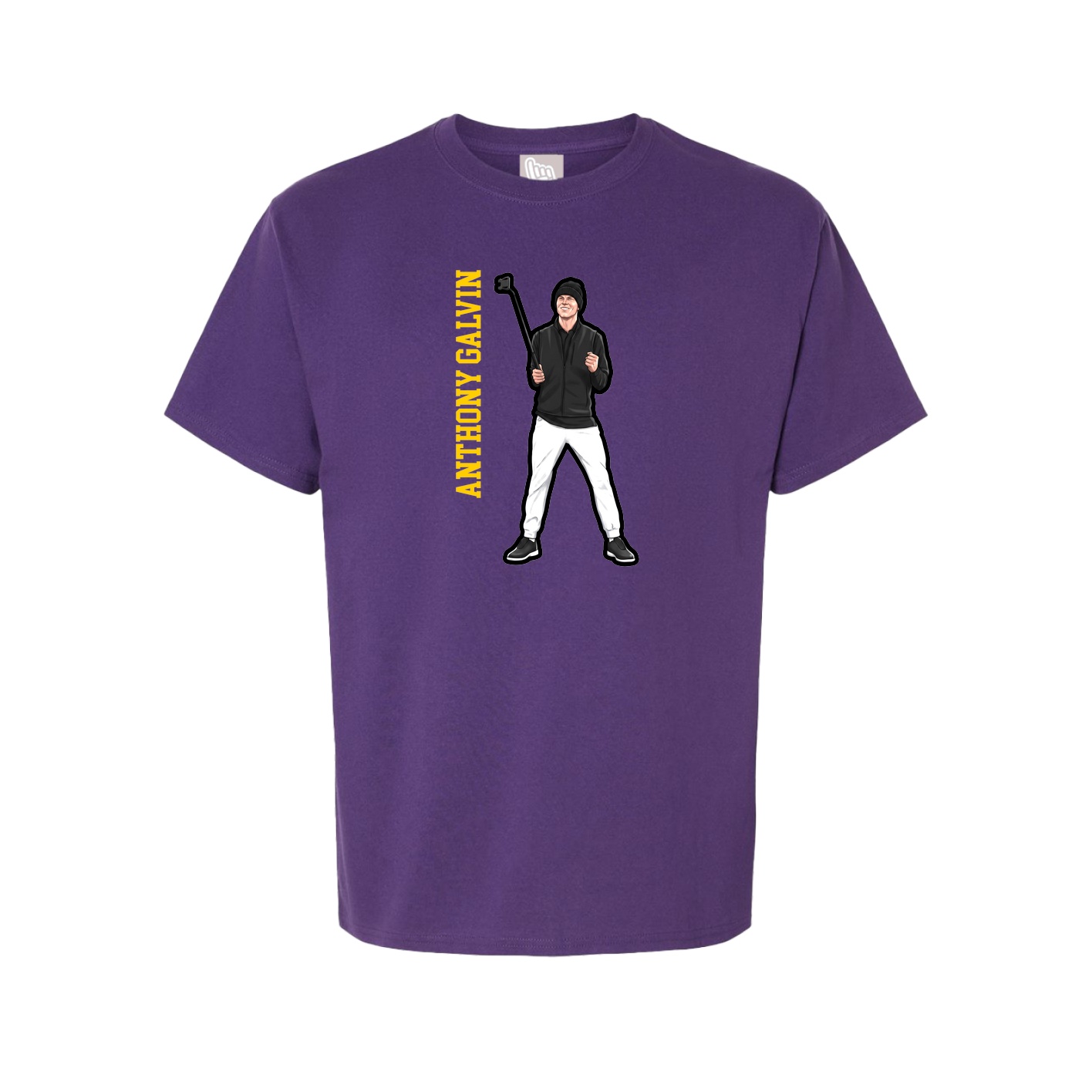 Tee — Name Vertical in Purple