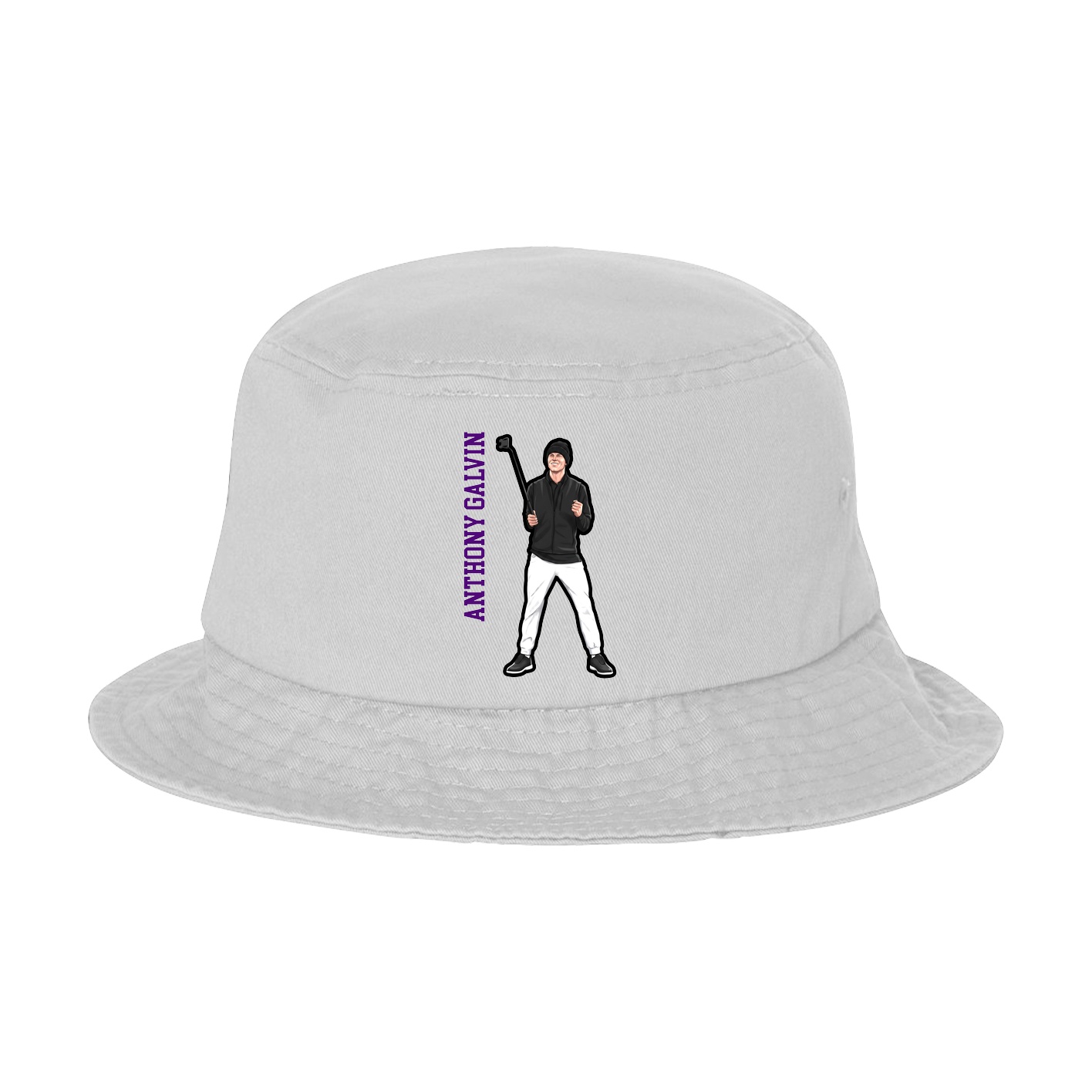 Bucket Cap — Name Vertical in White