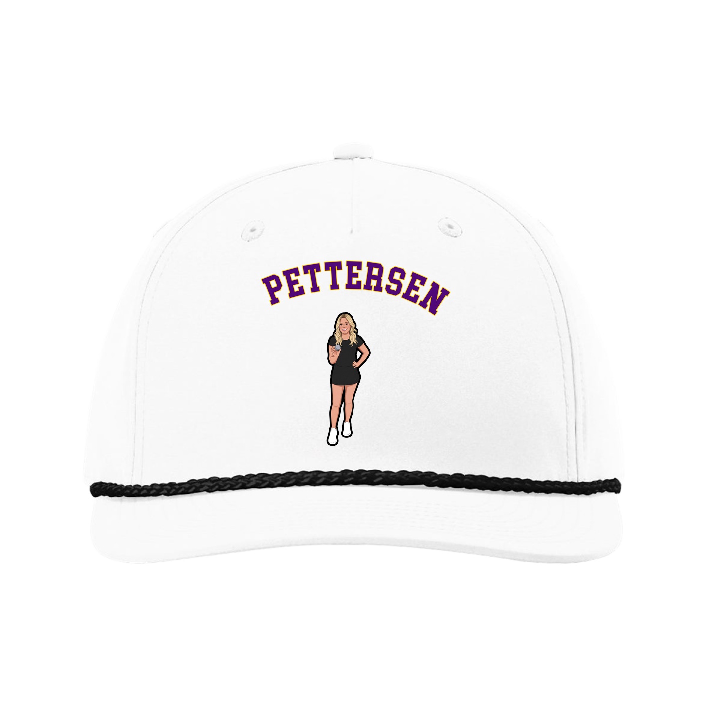 Five-Panel Classic Rope Cap — Shirsey Arch in White