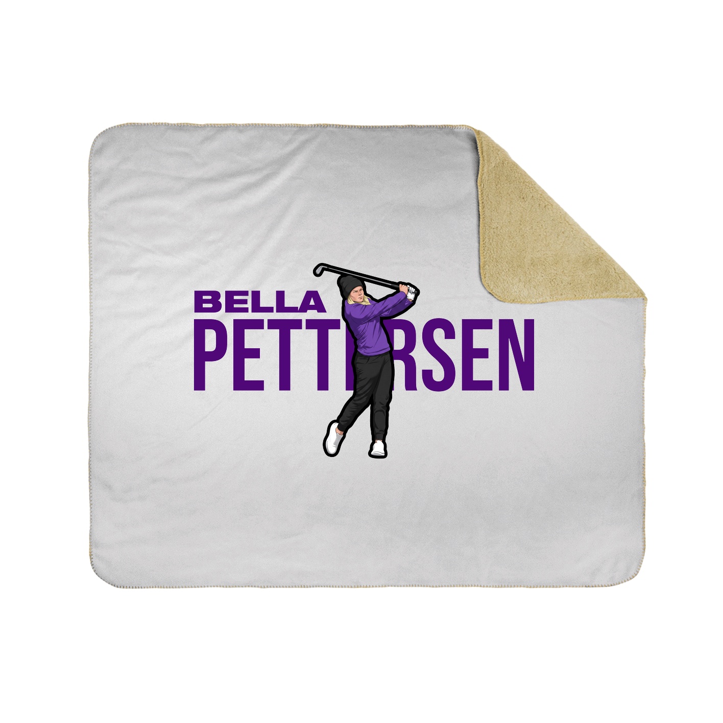 Throw Blanket — Player Name in White