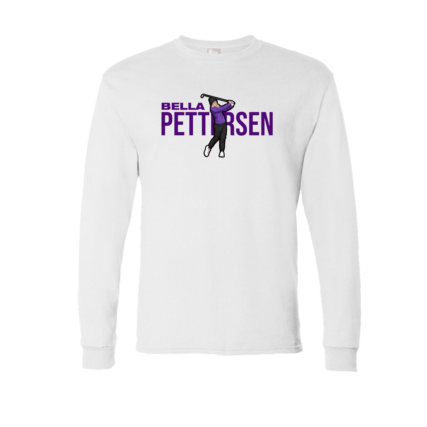 Long Sleeve Tee — Player Name in White
