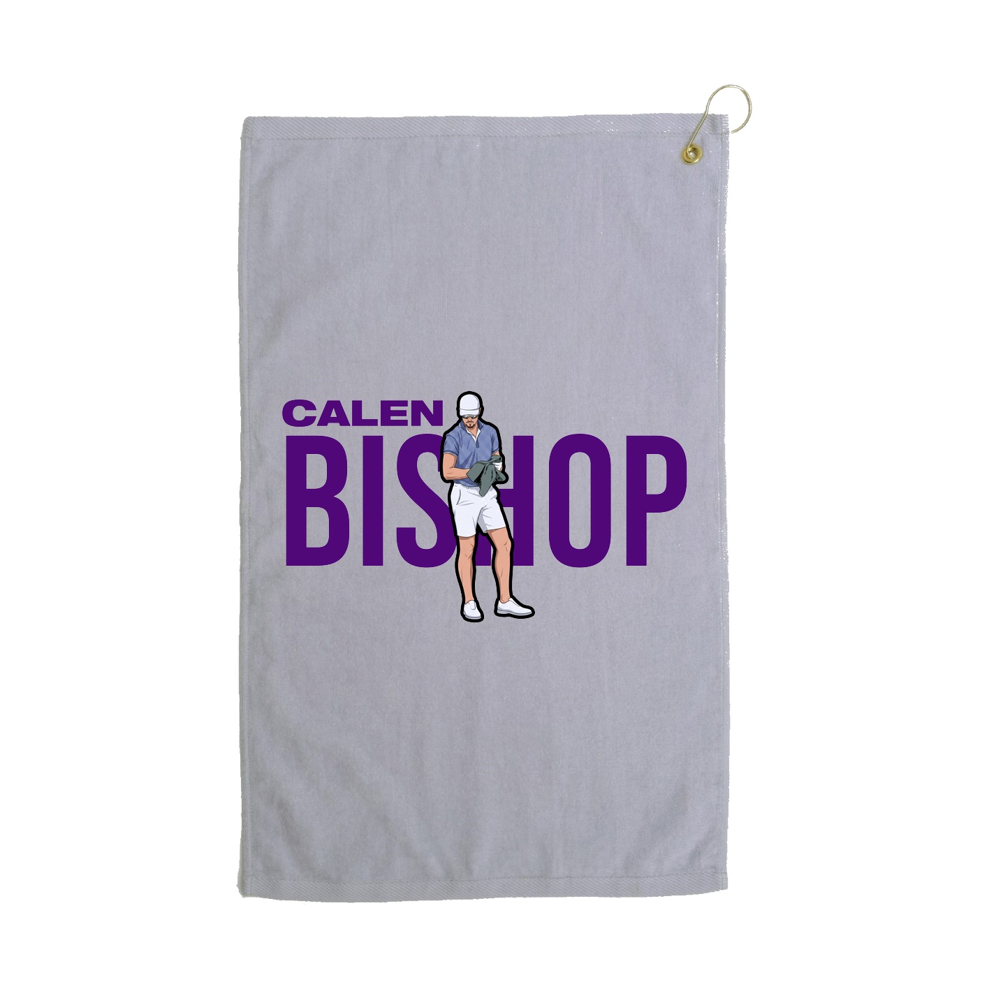 Golf Towel — Player Name in Grey