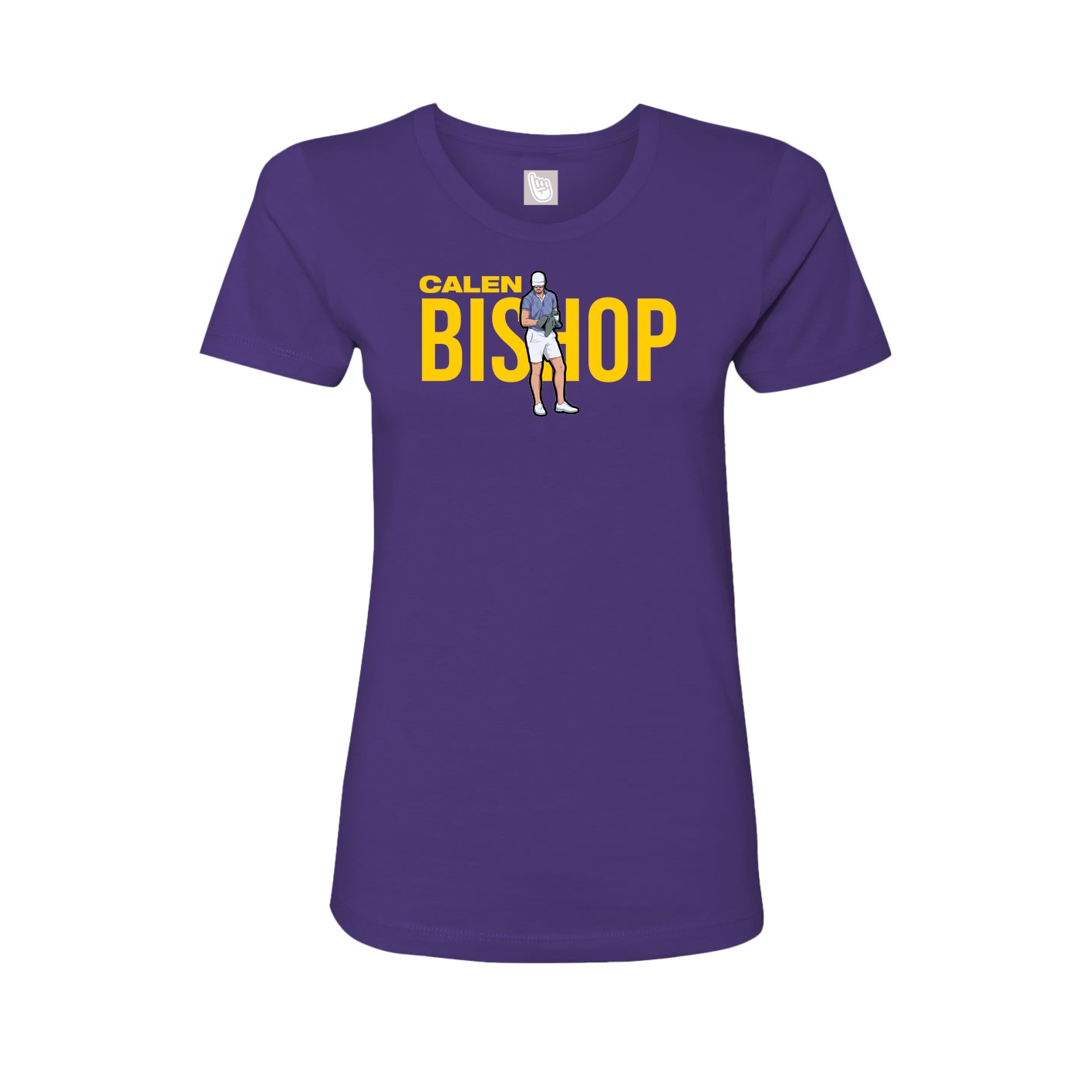 Fitted Women's Tee — Player Name in Purple