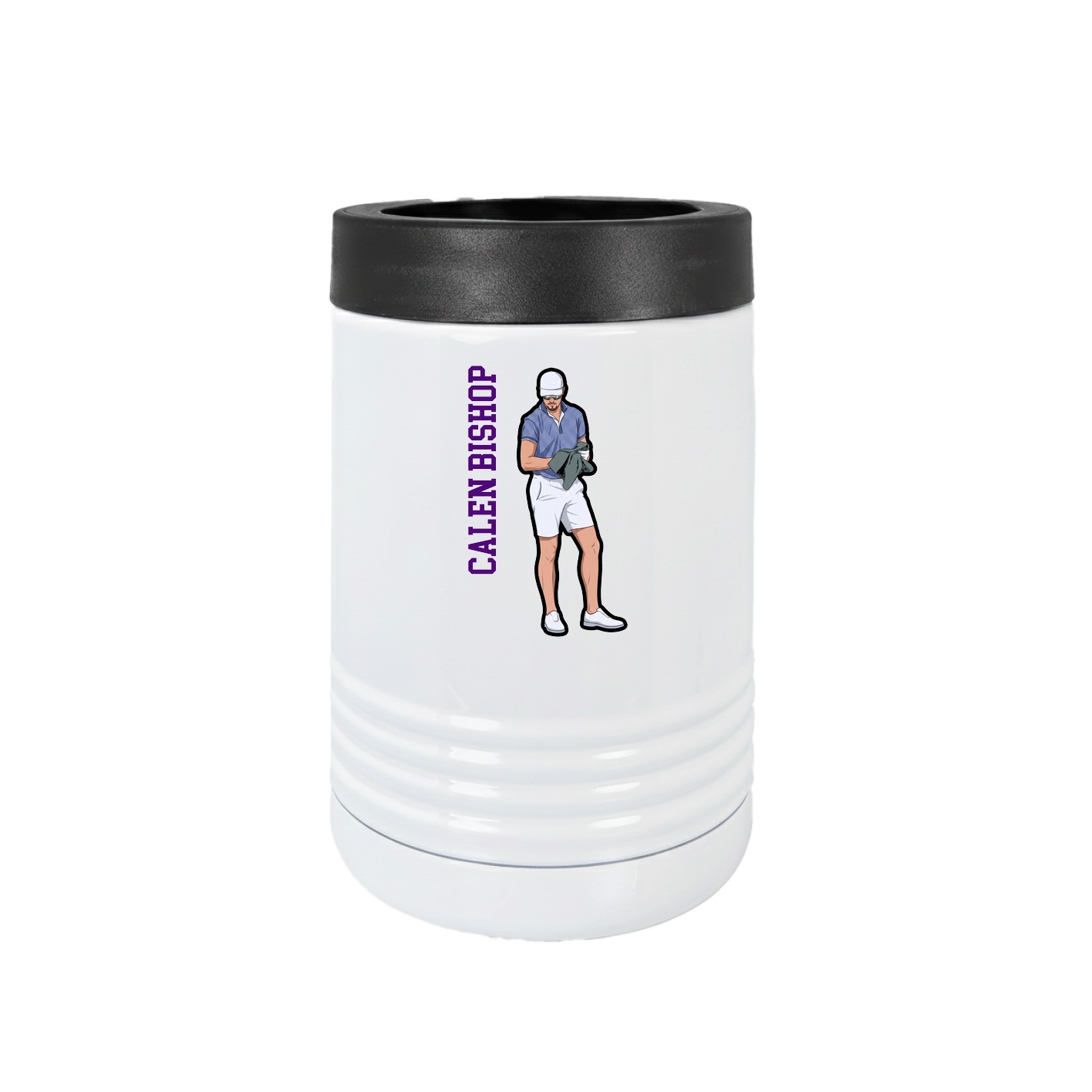 Beverage Holder — Name Vertical in White