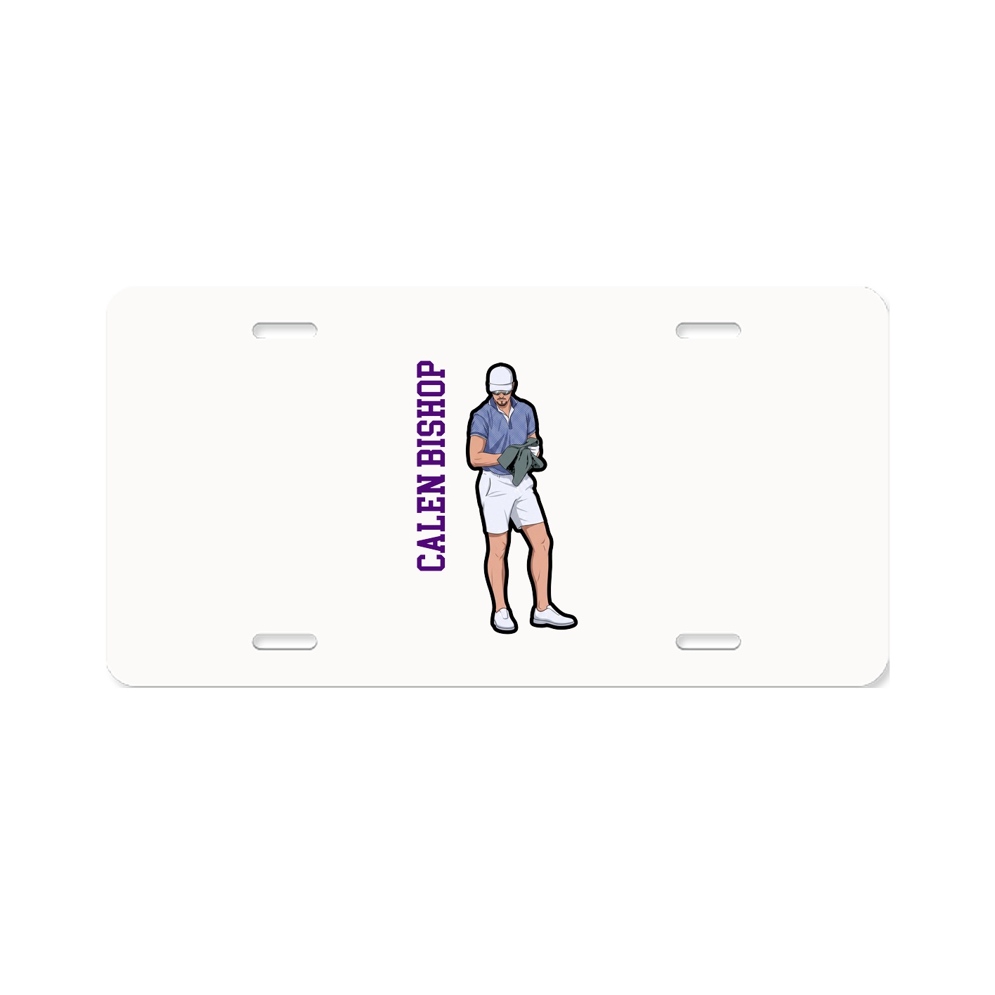 License Plate — Name Vertical in Classic