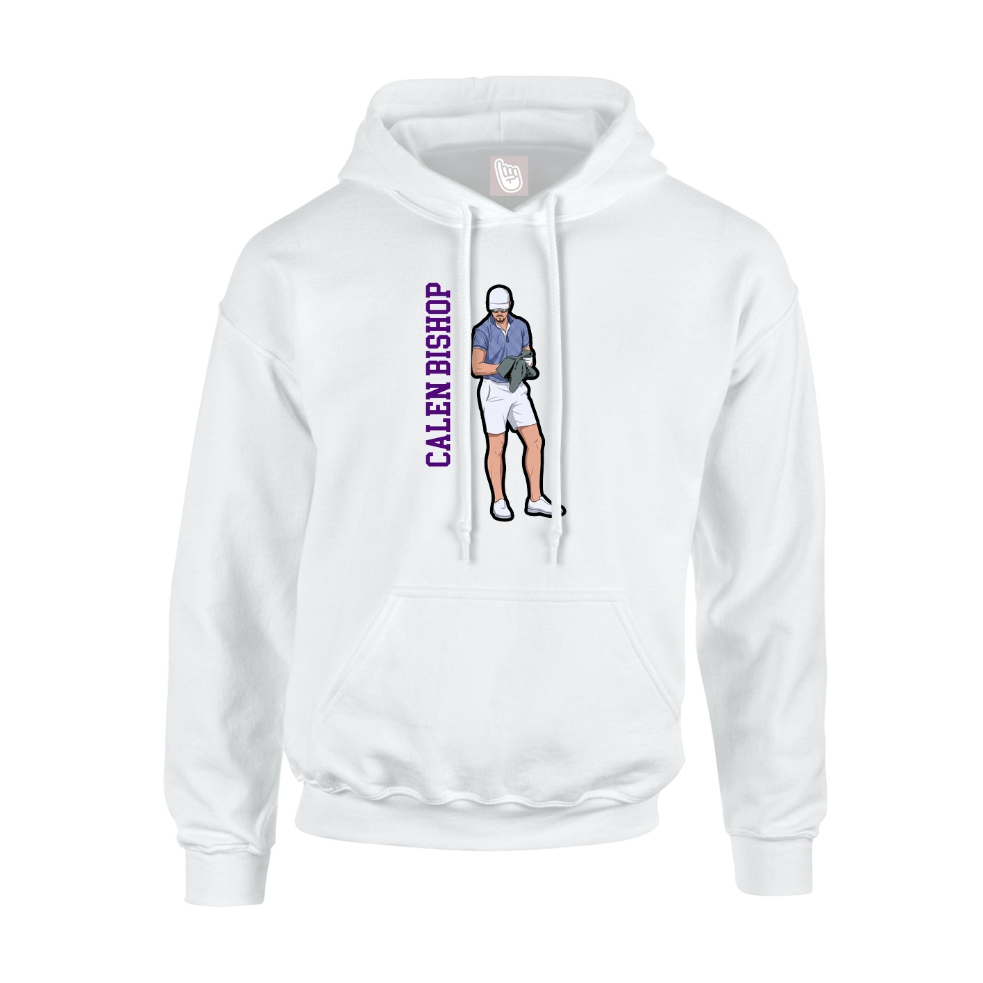 Youth Hoodie — Name Vertical in White