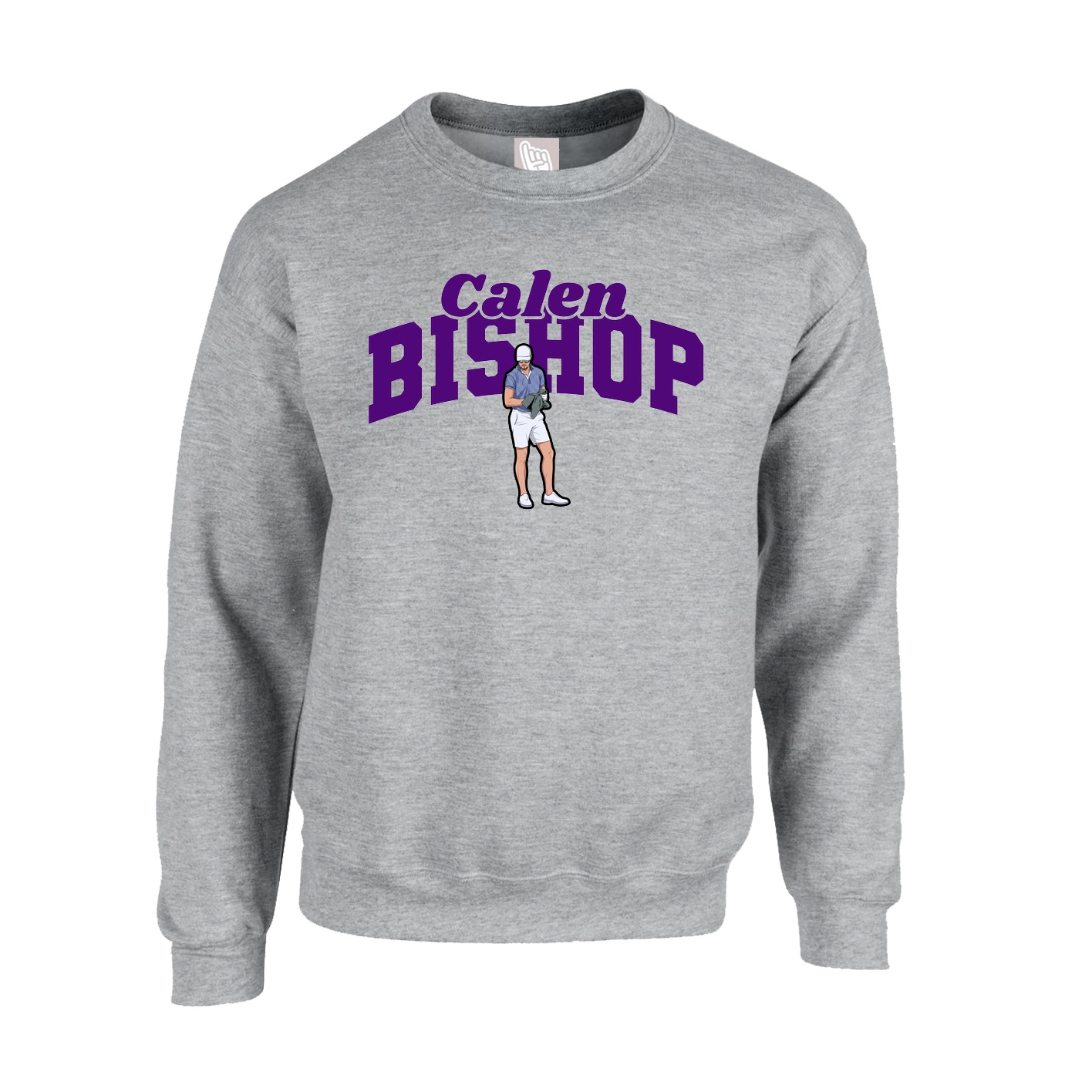 Fleece Crew — Signature Arch in Grey