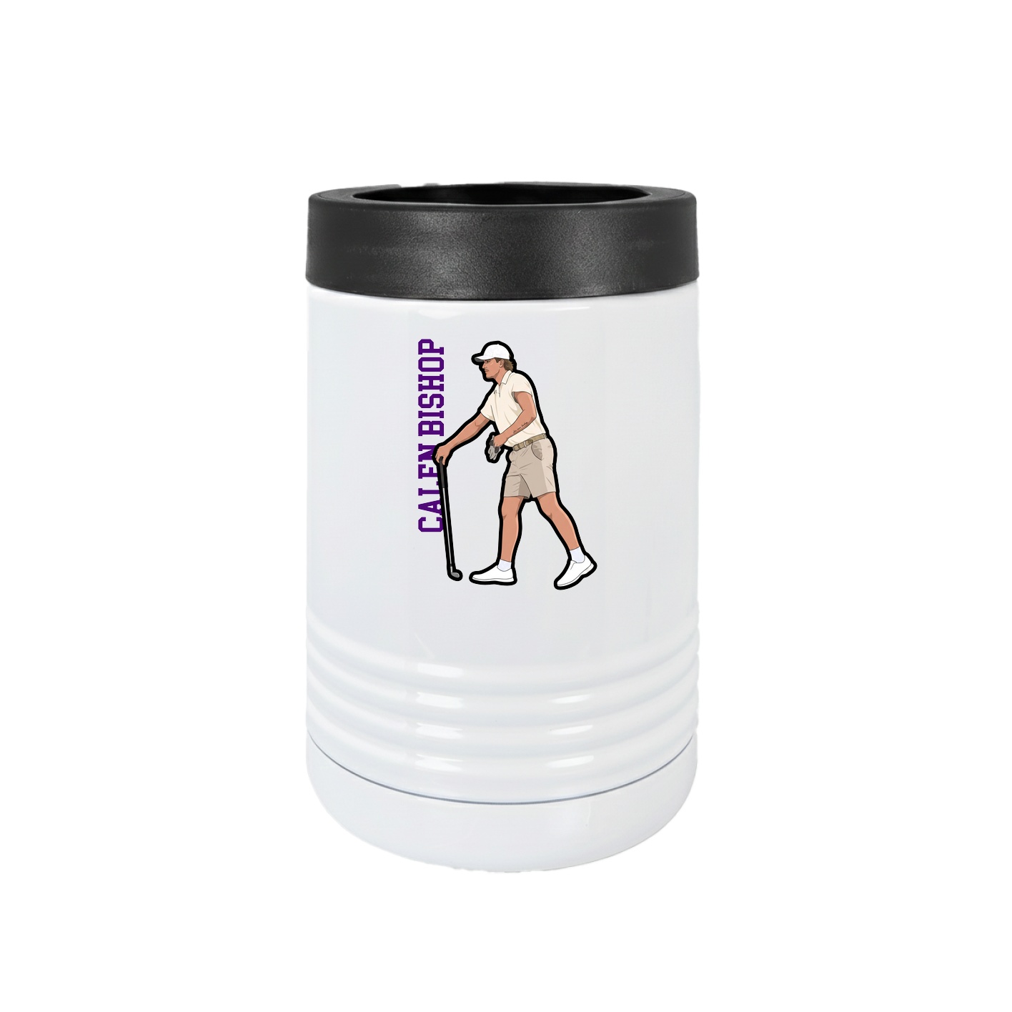 Beverage Holder — Name Vertical in White