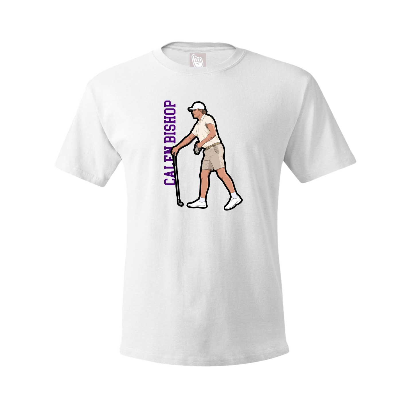 Tee — Name Vertical in White