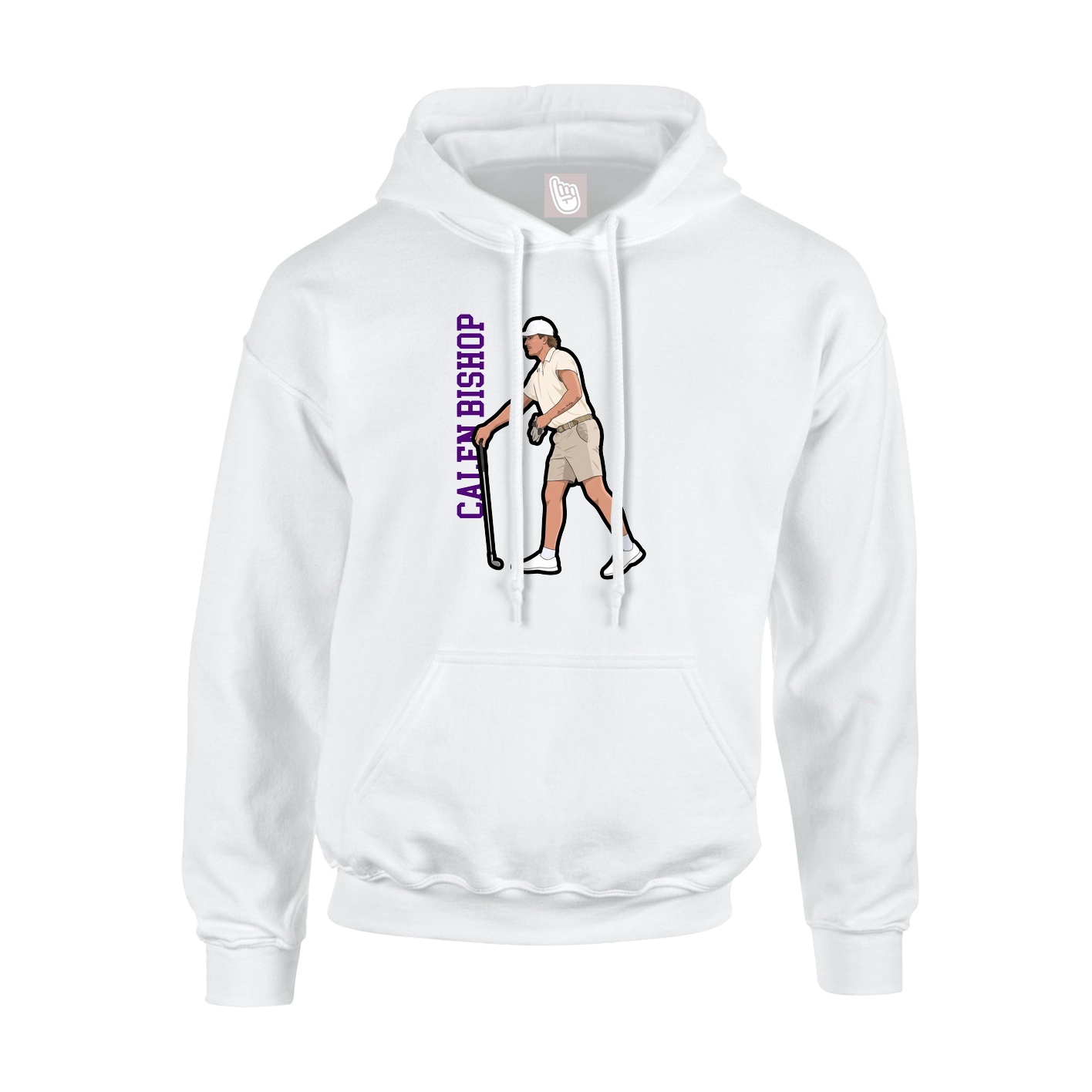 Hoodie — Name Vertical in White