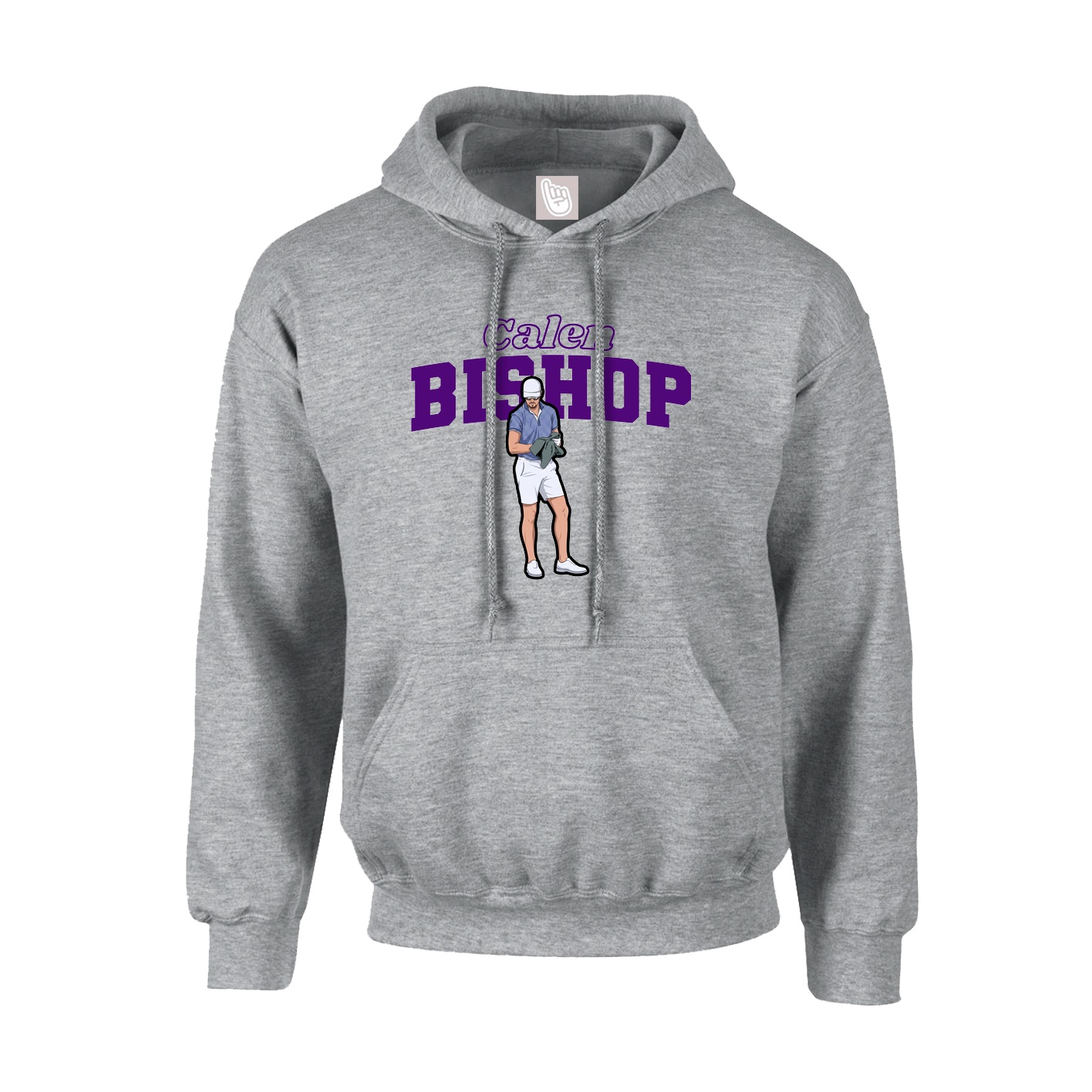 Hoodie — Name Arch in Grey