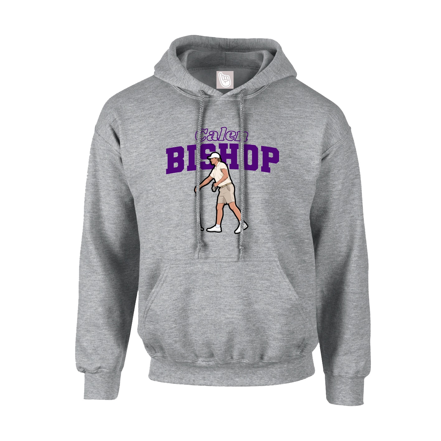 Youth Hoodie — Name Arch in Grey