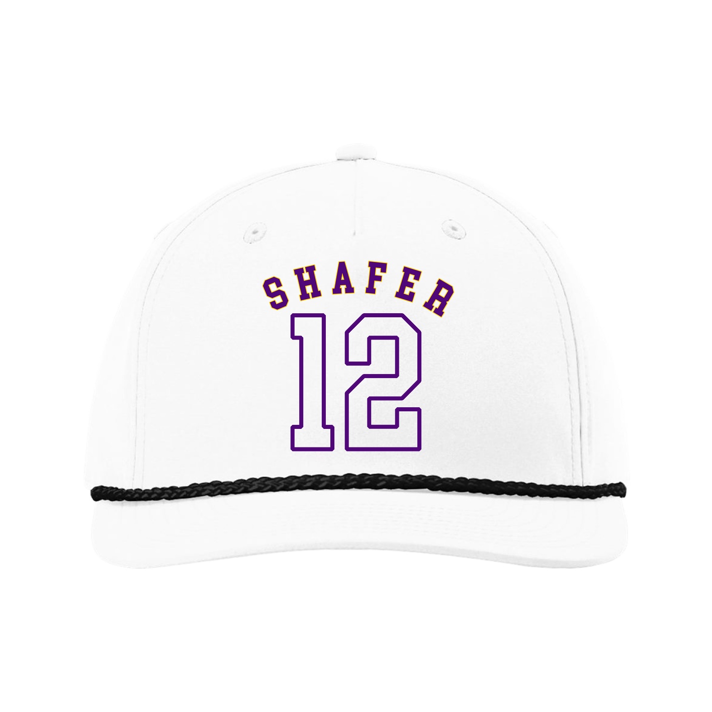 Five-Panel Classic Rope Cap — Shirsey Arch in White