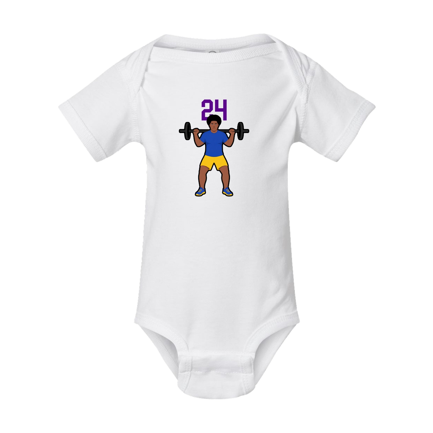 Baby Onesie — Number Top in White