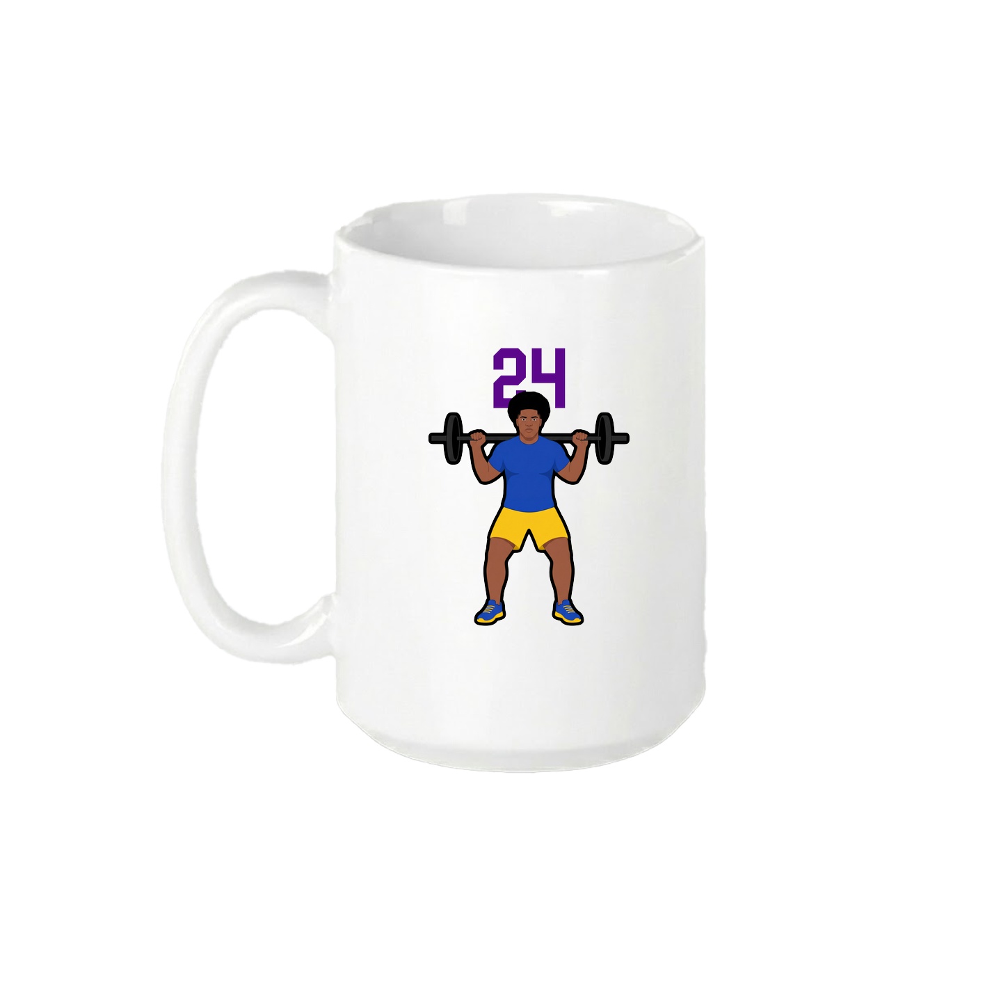 15oz Coffee Mug — Number Top in White