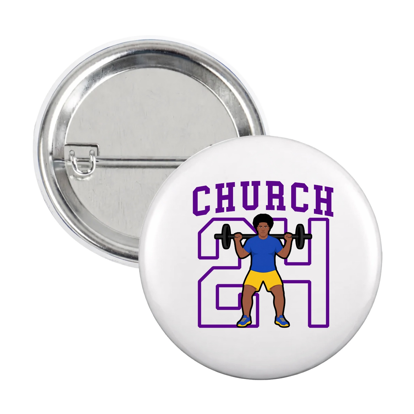 Game Day Button — Shirsey in White