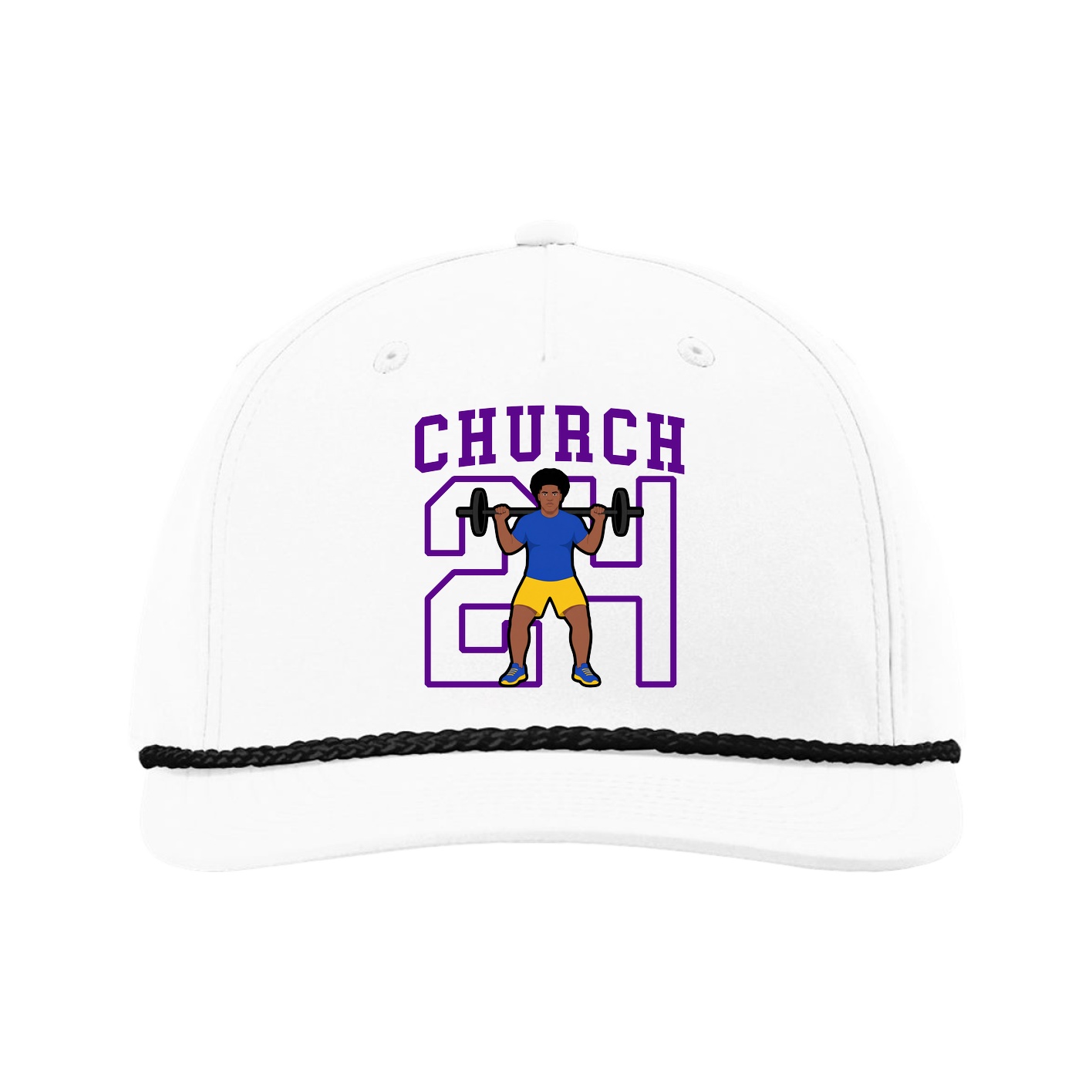 Five-Panel Classic Rope Cap — Shirsey in White