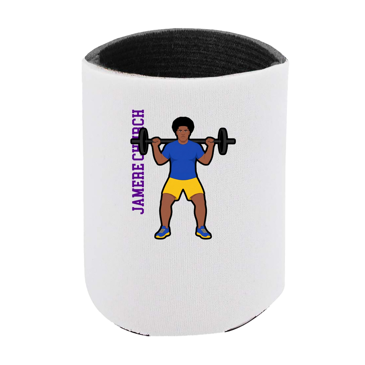 Can Holder — Name Vertical in White