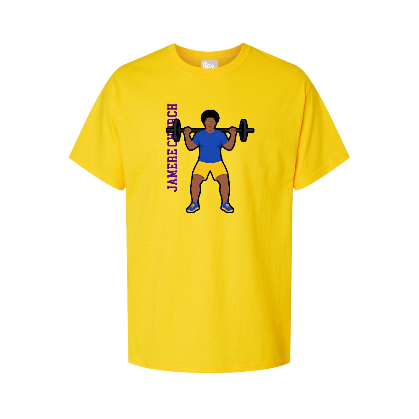 Tee — Name Vertical in Gold