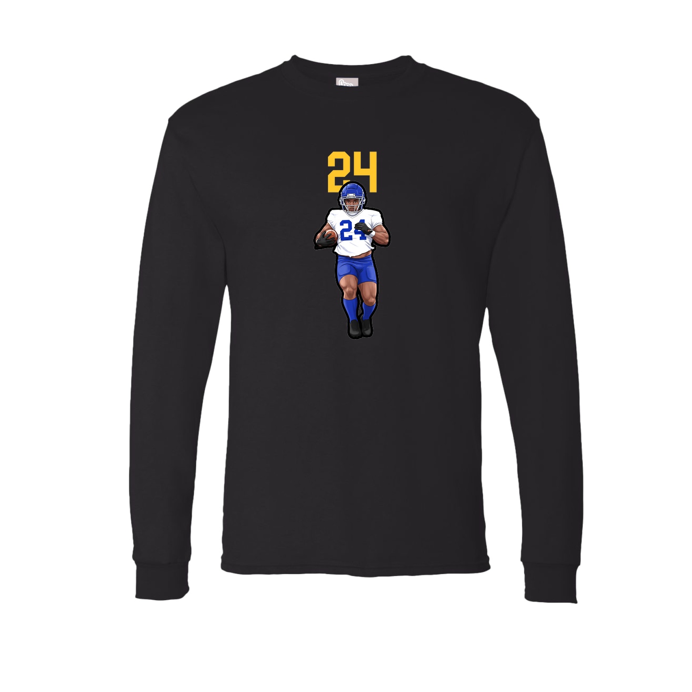 Long Sleeve Tee — Number Top in Black