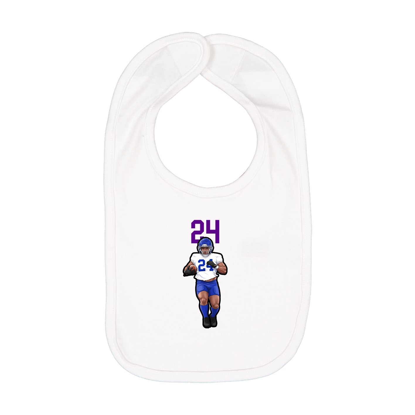 Infant Bib — Number Top in White