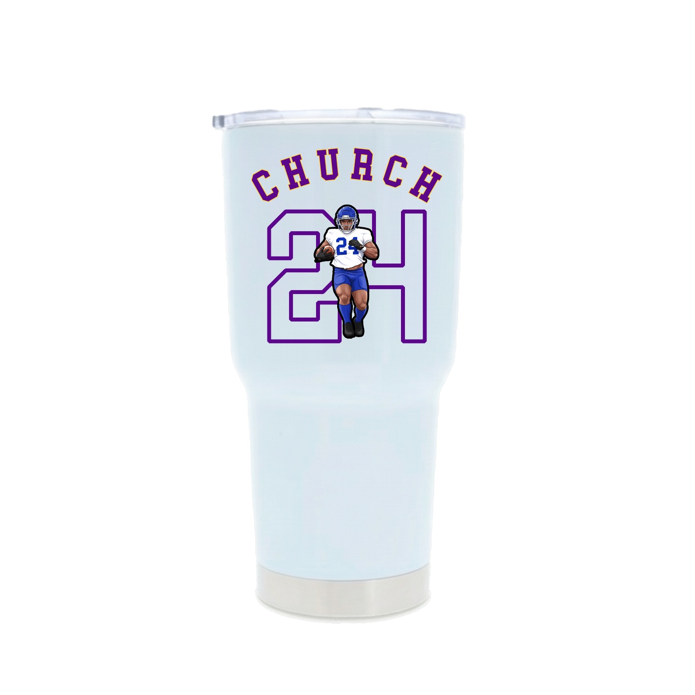 30oz Stainless Steel Tumbler — Shirsey Arch in White