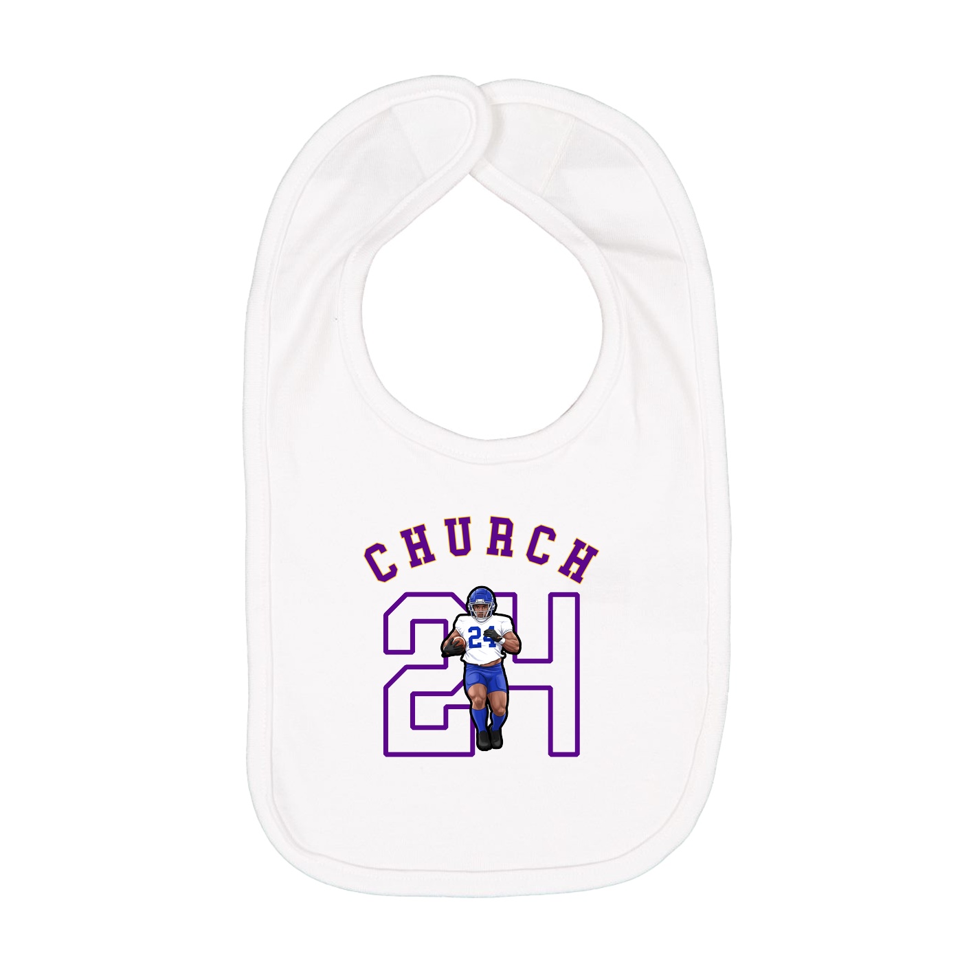 Infant Bib — Shirsey Arch in White
