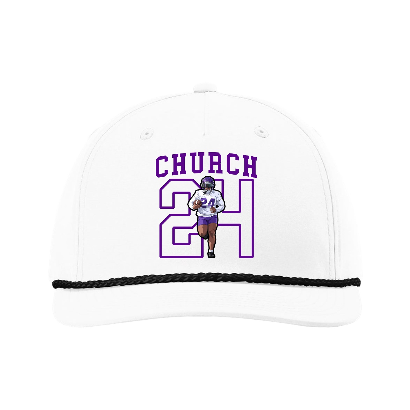Five-Panel Classic Rope Cap — Shirsey in White