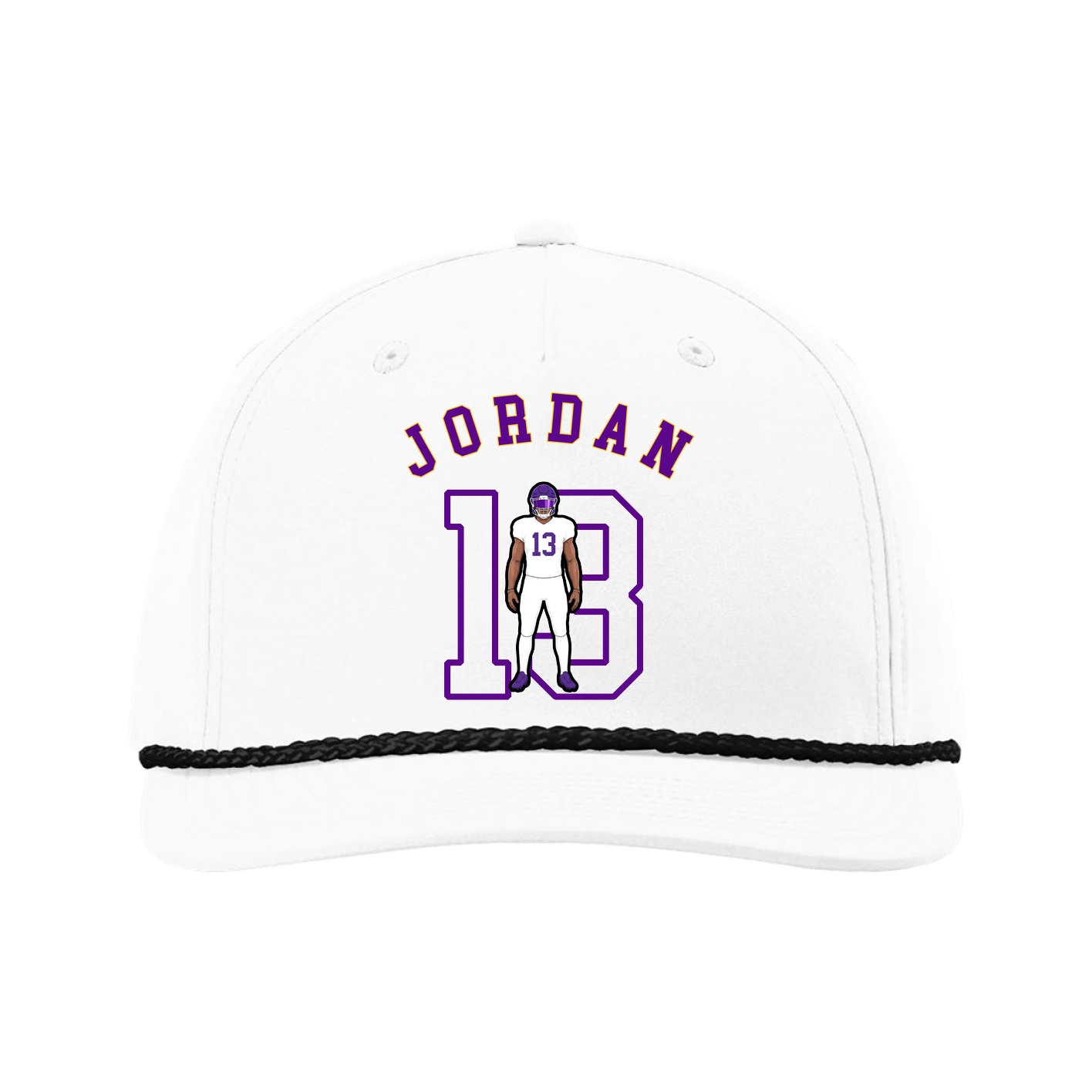 Five-Panel Classic Rope Cap — Shirsey Arch in White
