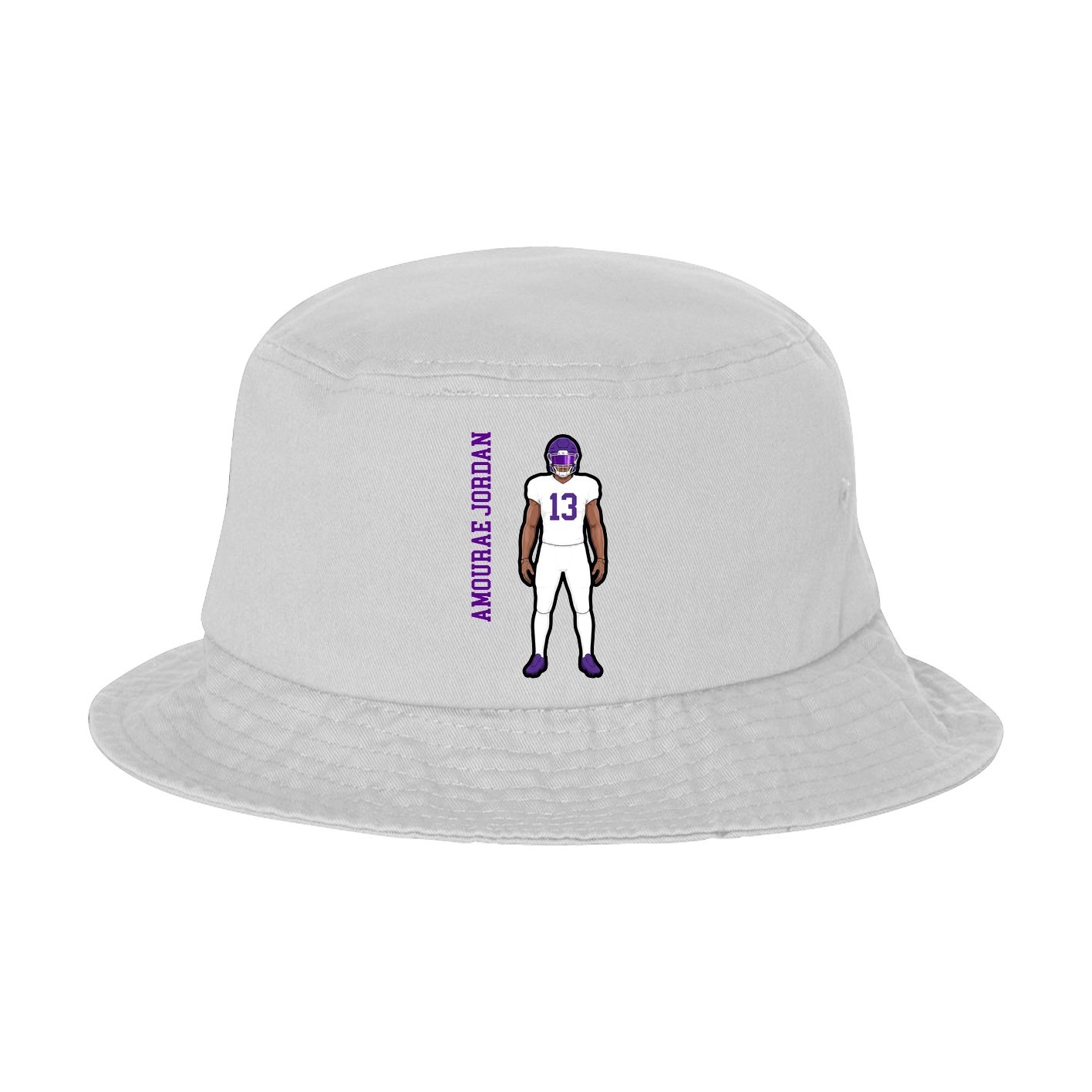 Bucket Cap — Name Vertical in White
