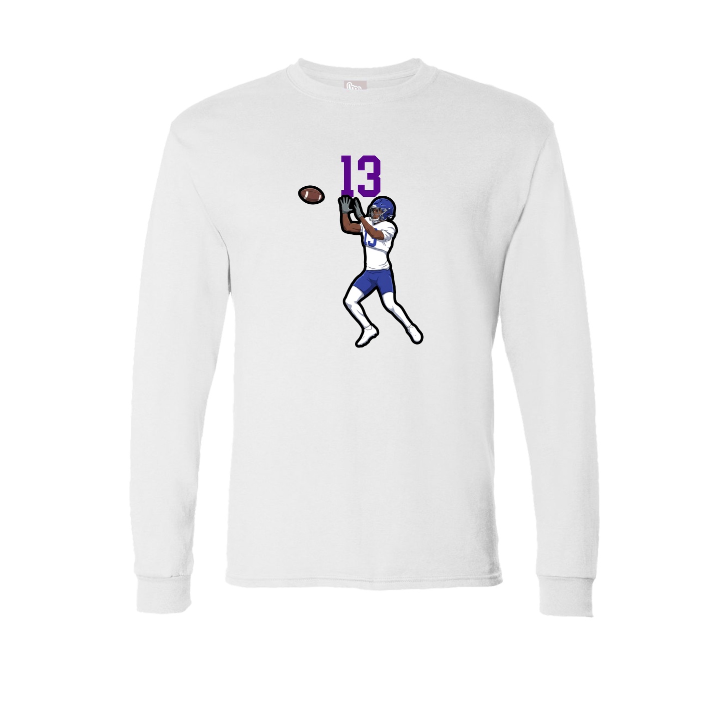 Long Sleeve Tee — Number Top in White