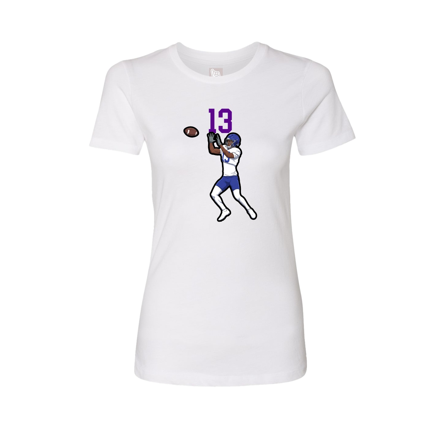 Womens Tee — Number Top in White