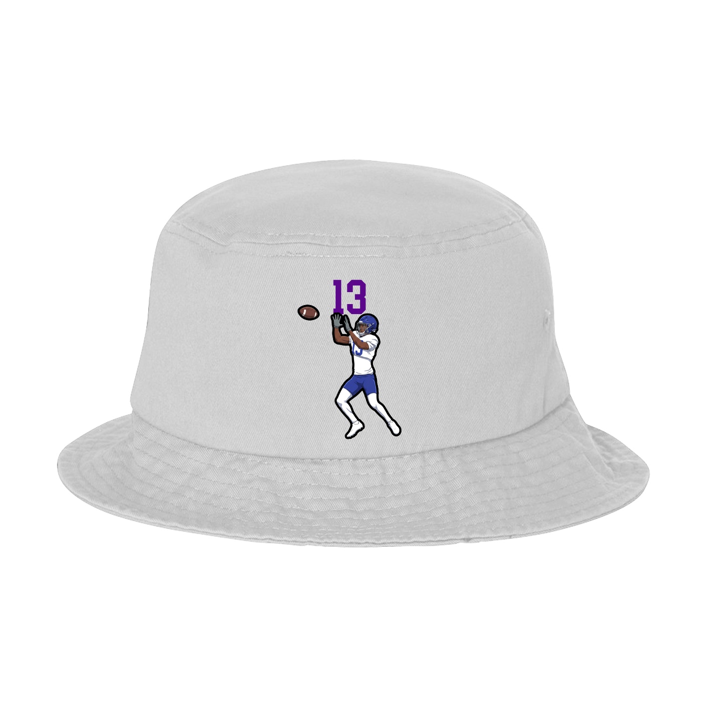 Bucket Cap — Number Top in White