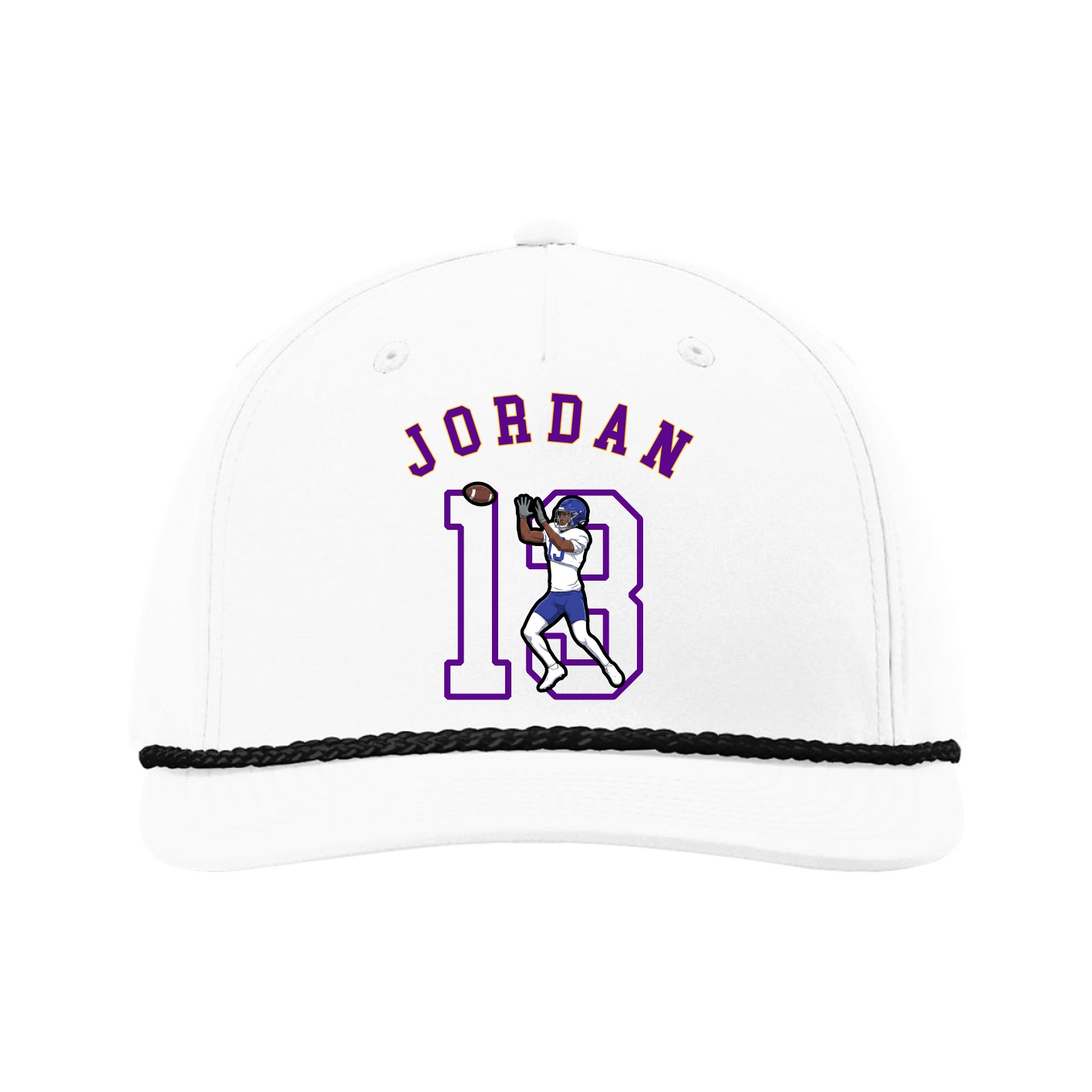 Five-Panel Classic Rope Cap — Shirsey Arch in White
