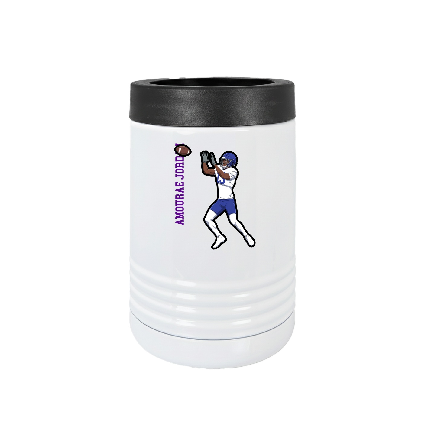 Beverage Holder — Name Vertical in White