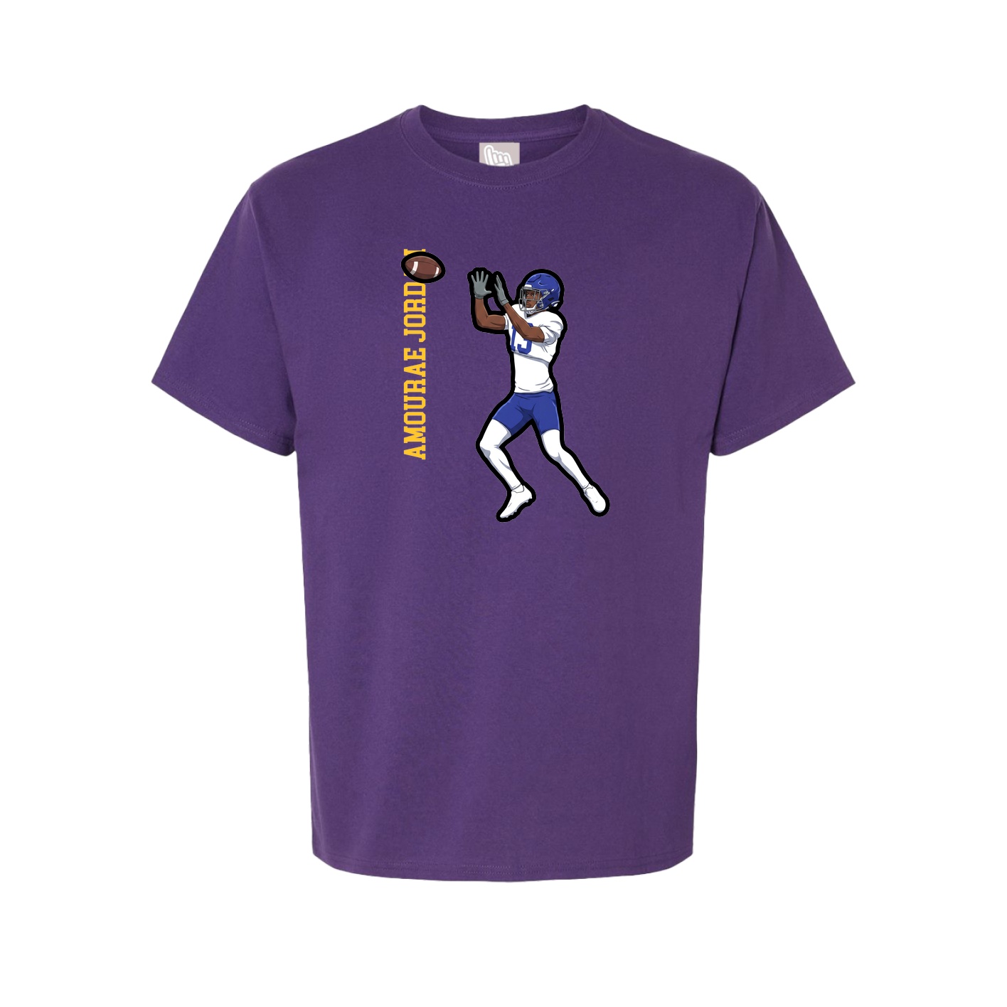 Tee — Name Vertical in Purple