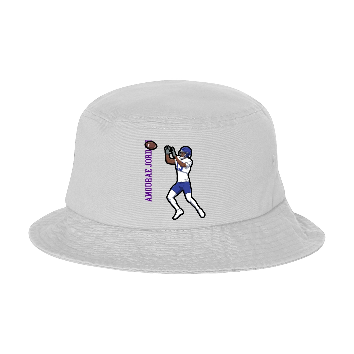 Bucket Cap — Name Vertical in White