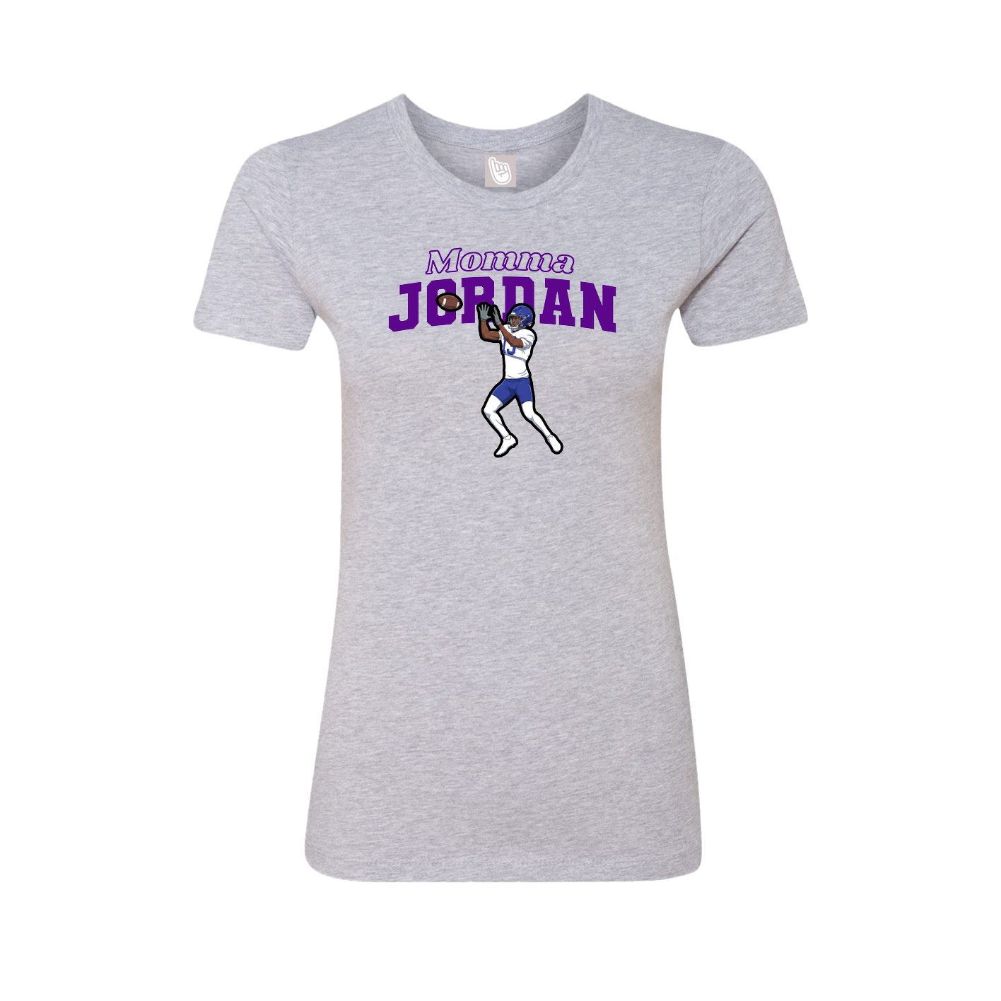 Womens Tee — Mothers Day Block in Grey
