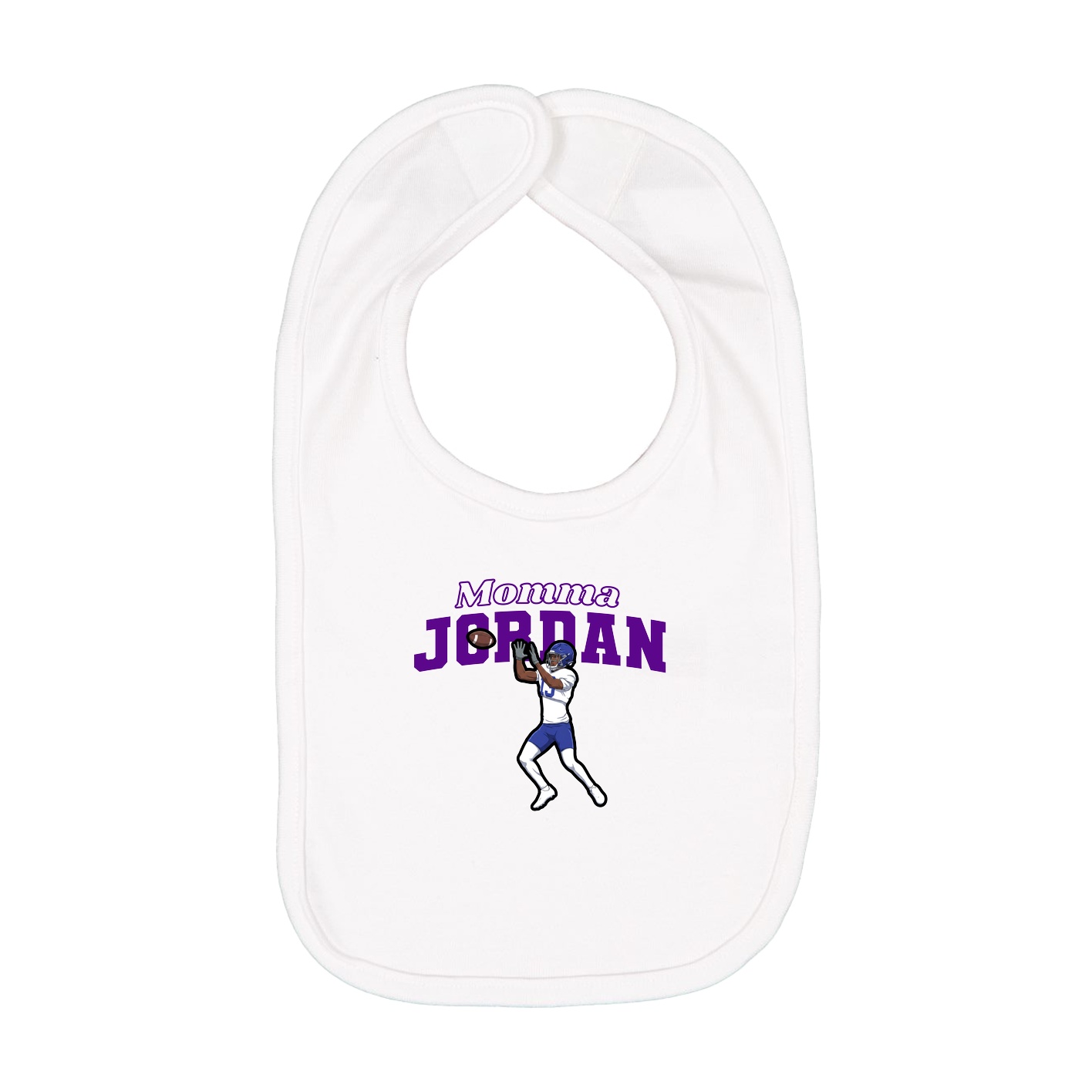 Infant Bib — Mothers Day Block in White