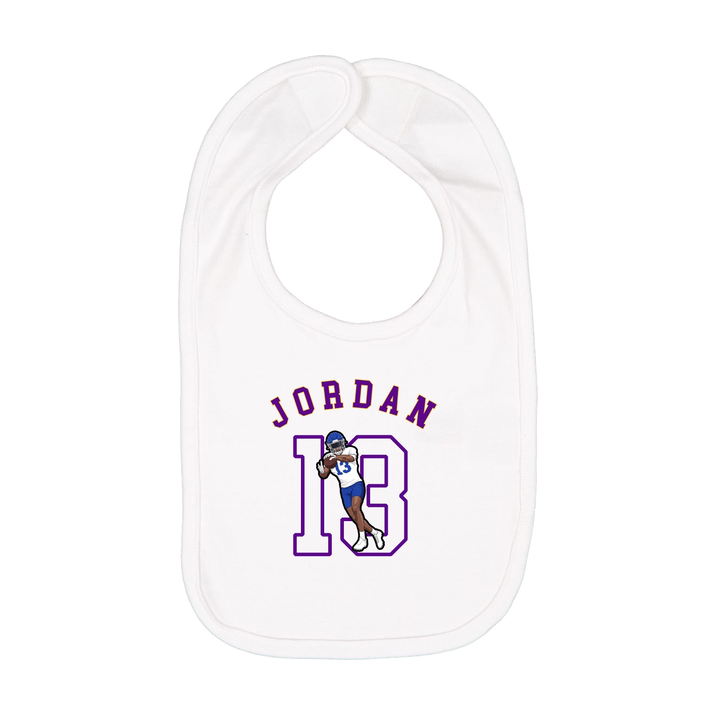 Infant Bib — Shirsey Arch in White