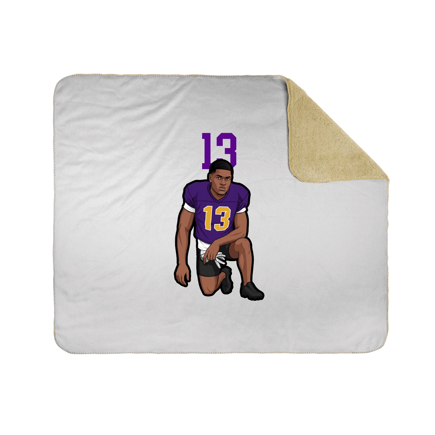 Throw Blanket — Number Top in White