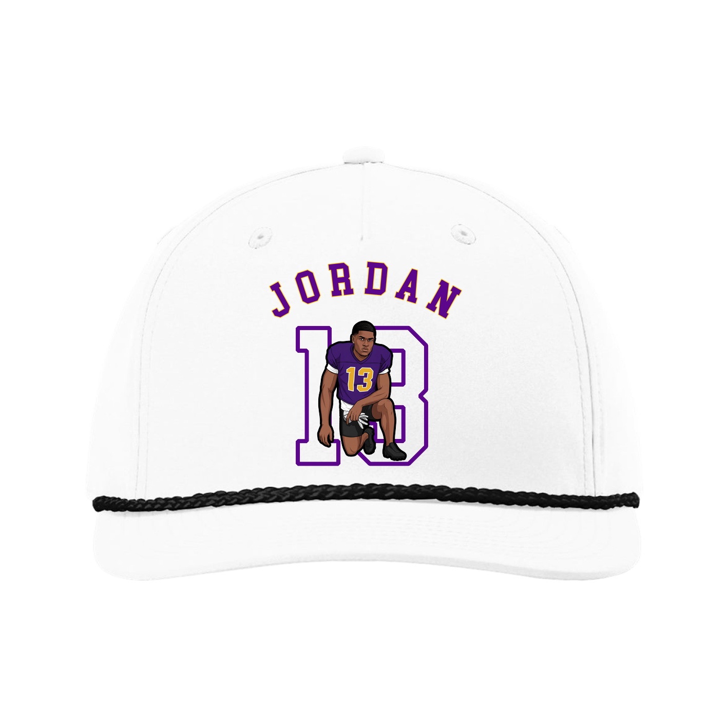 Five-Panel Classic Rope Cap — Shirsey Arch in White