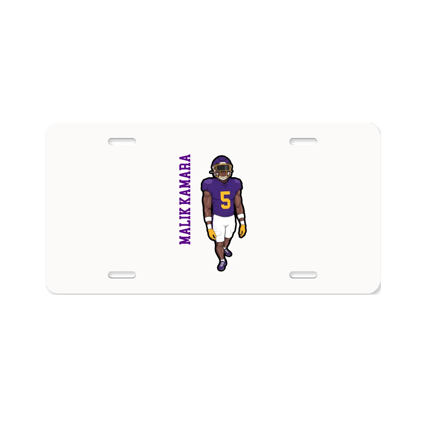 License Plate — Name Vertical in Classic