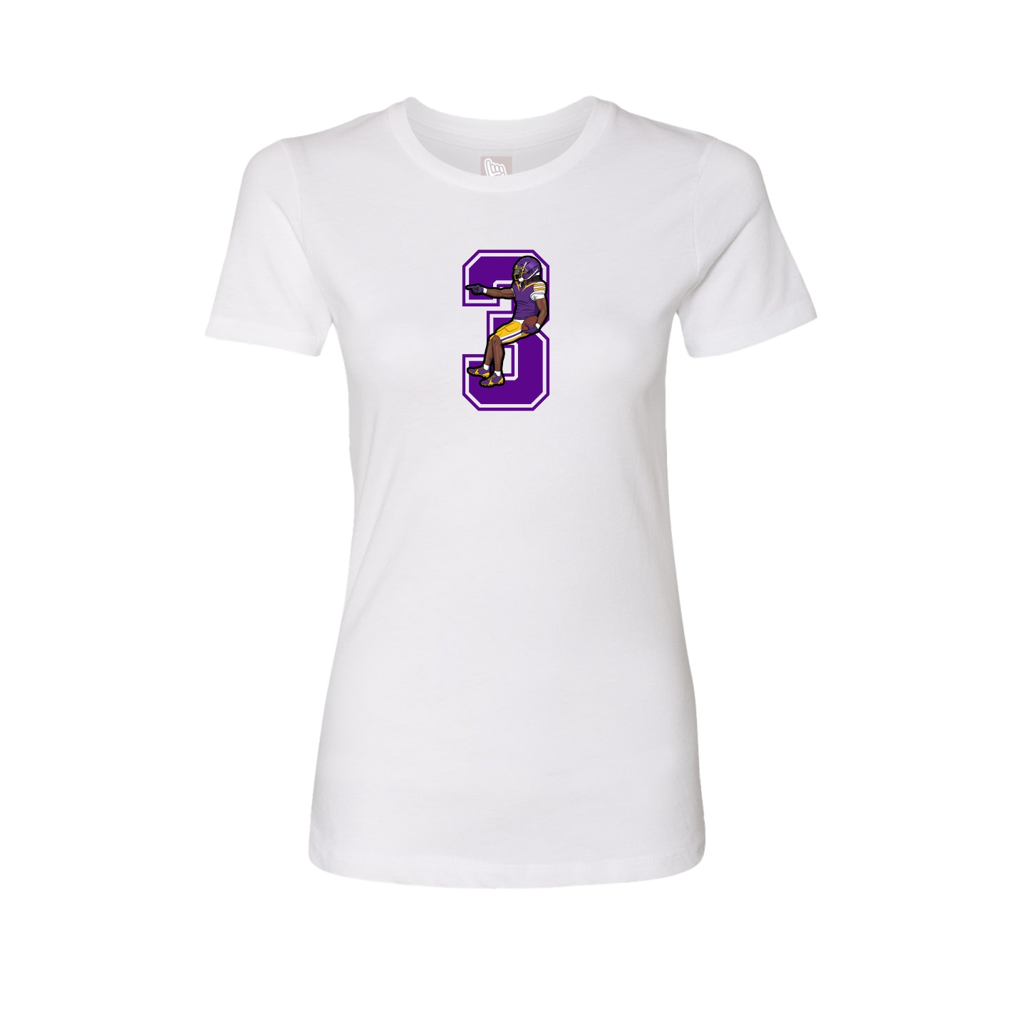 Womens Tee — Number in White