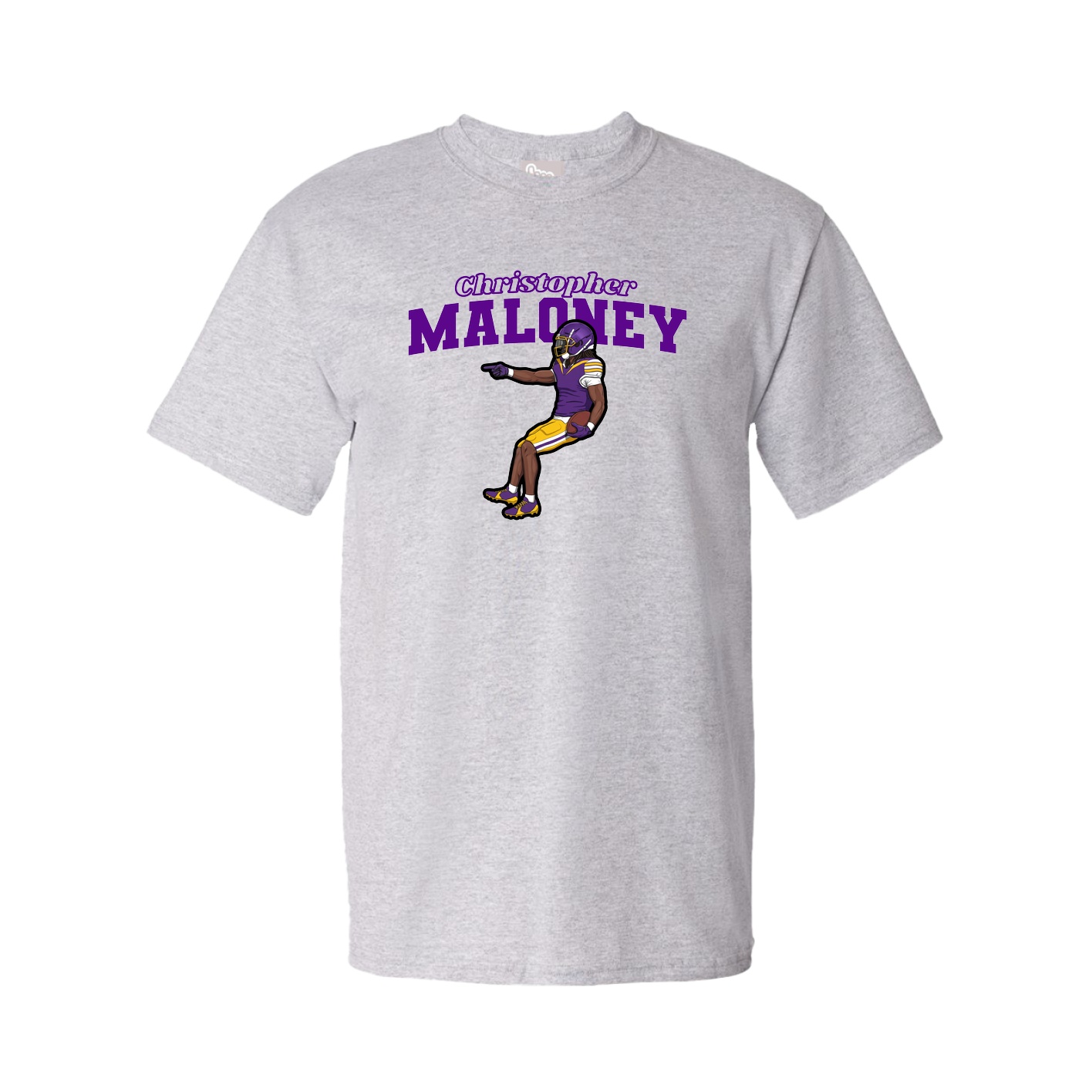 Youth Tee — Name Arch in Grey