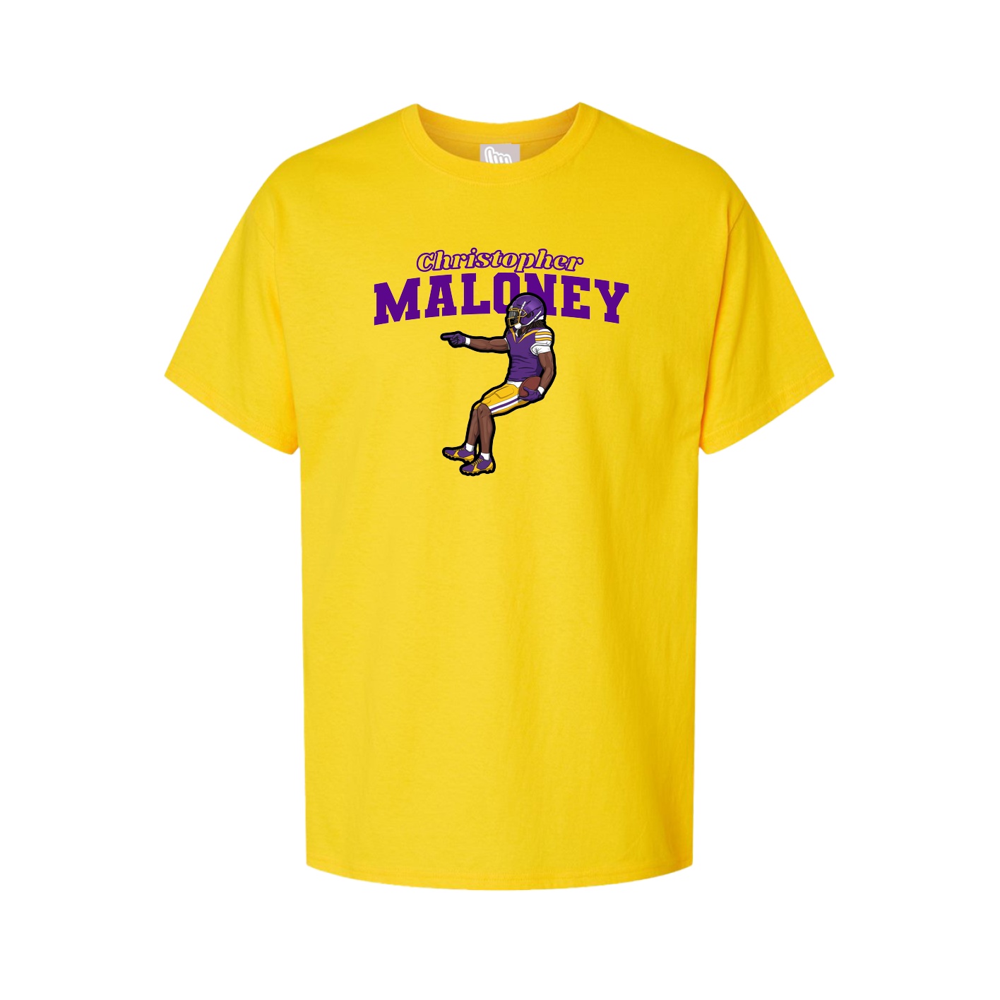 Youth Tee — Name Arch in Gold